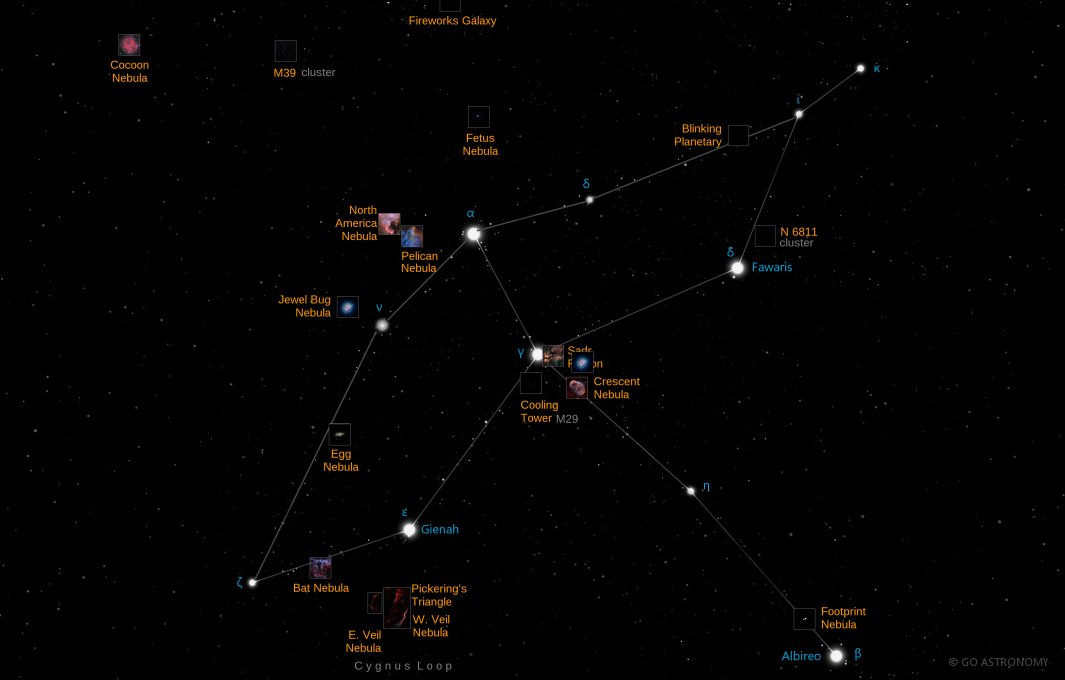 Cygnus Star Map