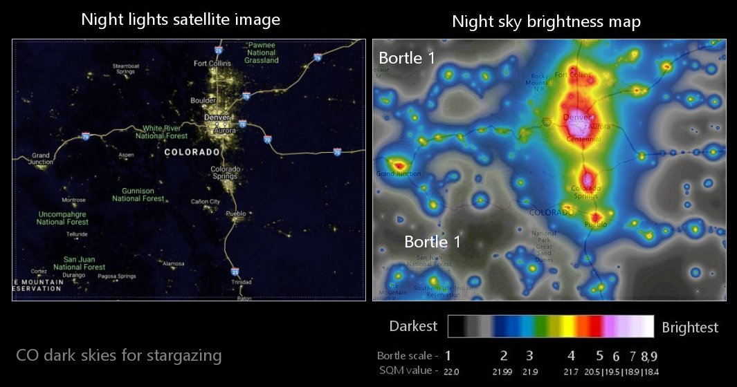 CO night sky light pollution map
