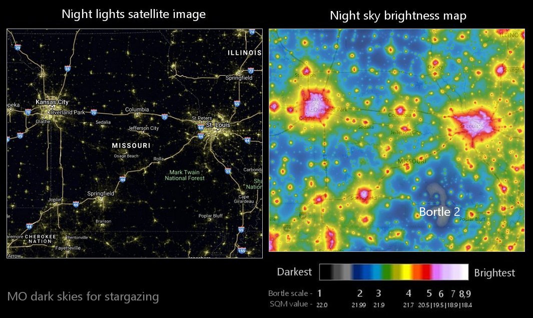 MO night sky light pollution map