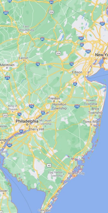 NJ parks map