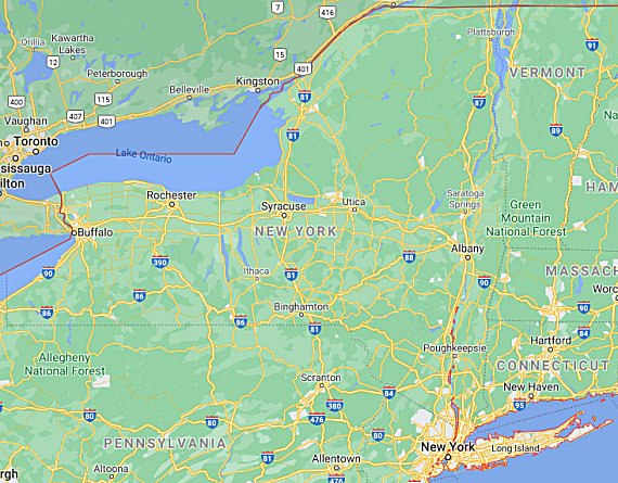 NY parks map