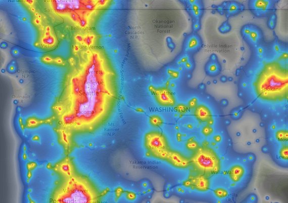 Washington Light Pollution Map Wa Dark Sky Parks & Places | Astrotourism | 2022 List | Go Astronomy