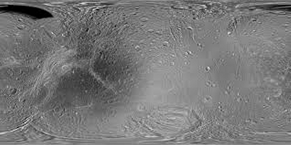 Titania moon surface map Titania moon surface map
